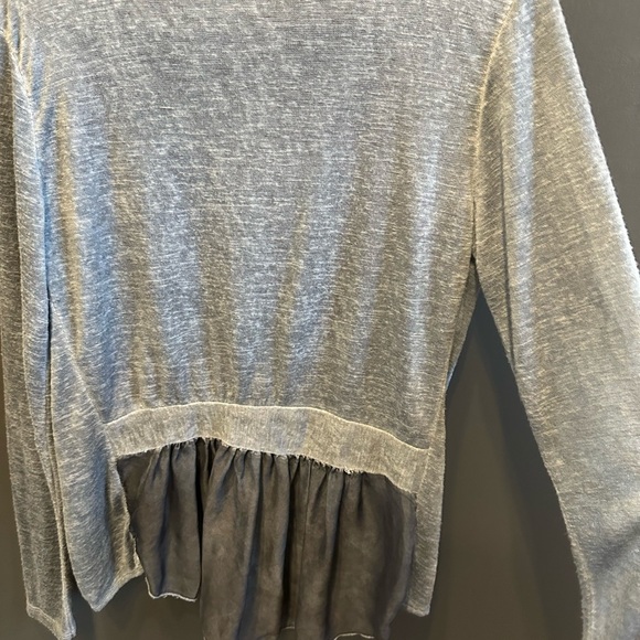 Blue Gray Sheer Layered Cardigan | Short Duster | Medium - Picture 4 of 4